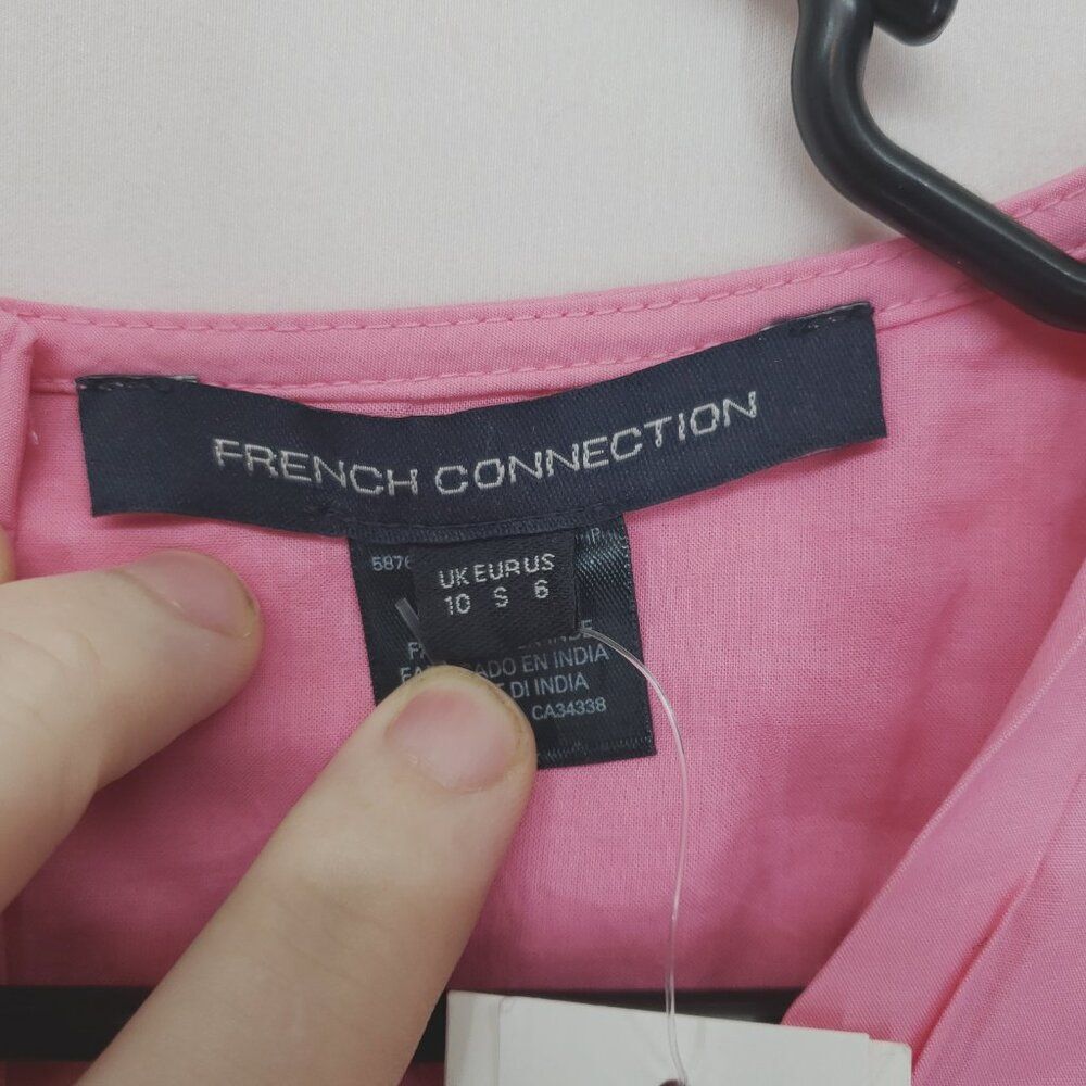 French Connection Pleated Mini Fit & Flare Dress Size 6 Flaw (AS) - Picture 3 of 7